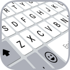 White&Emoji Pro Keyboard Theme - Pearl White آئیکن