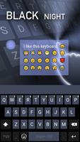 Black Night Emoji Keyboard पोस्टर