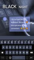 Black Night Emoji Keyboard स्क्रीनशॉट 1
