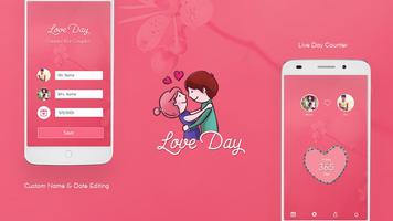 Love Day Counter For Couples الملصق