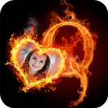 Fire Text Photo Frame