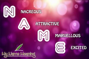 My Name Meaning Affiche