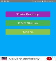 Indian Railway PNR status & rail inquiry Affiche