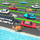Animal Pets Traffic Highway Cross أيقونة