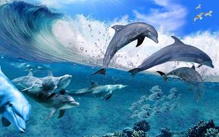 Happy Dolphins Live Wallpaper पोस्टर