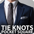Men Pocket Squares Folding Designs - Tie Knots icône
