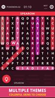 Word Search Topic For Pokemon ภาพหน้าจอ 2