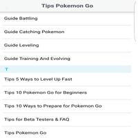 Latest Tips And Guide For Pokemon Go capture d'écran 1