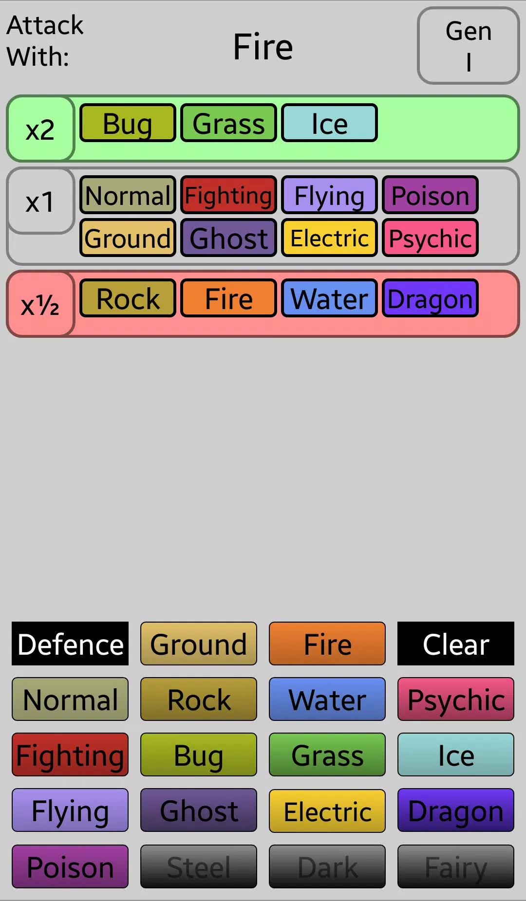 Pokémon Type Calculator