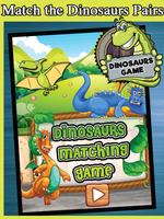 Dinosaurs Matching Pair Games Cartaz