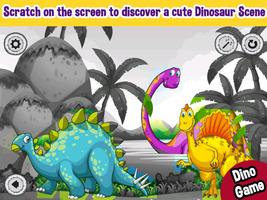 Poster Dinosaurs Scratch & Color - Dinosaur Games Free