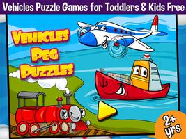 Vehicles Peg Puzzles for Kids poster