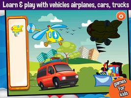 Vehicles Peg Puzzles for Kids screenshot 1