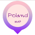 Poland world map icône