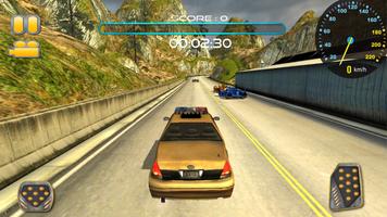 Voiture Taxi de Police Vs Thief Cab City Racing capture d'écran 1