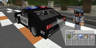 Police Car Mod for Minecraft Affiche