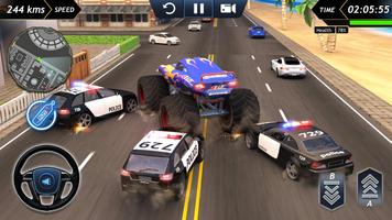 Monster Car Police Chase - Crime City Driving Affiche