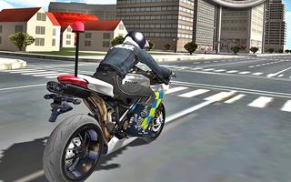 Police Traffic Moto Simulator Affiche