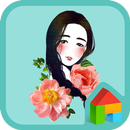 꽃과소녀(플라워걸) 도돌런처 테마 APK