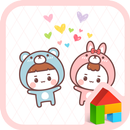 꼬꼬마커플(be happy) 도돌런처 테마 APK
