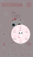 hello nyang pink dodol theme syot layar 3