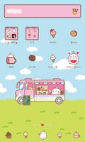 پوستر Molang loves icecream dodol