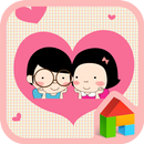 옥철이(하트뿅뿅) 도돌런처 테마 APK
