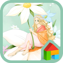 lovely girl flower dodol theme APK