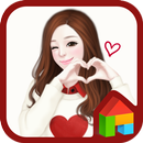 러블리걸(하트뿅) 도돌런처 테마 APK