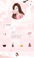 lovely pink daisy dodol theme পোস্টার