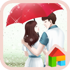 lovely girl love rain dodol-icoon