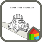 never stop travel dodol theme icon