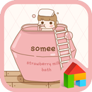 strawberry bath dodol theme-APK