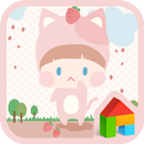 strawberry cat dodol theme APK