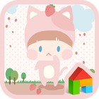 strawberry cat dodol theme icône