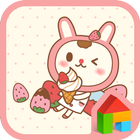 Strawberry BboBbo dodol theme icône
