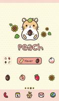 peach sunflower Affiche