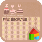 Pink brownie Dodol Theme icône