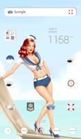 pin up marine girl dodol theme پوسٹر