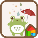 비 오는날의 개구리 도돌런처테마 APK