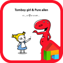 순수한 외계인과 말괄량이 소녀 도돌런처 테마 APK