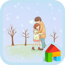 첫 눈을 맞으며 도돌런처테마 APK