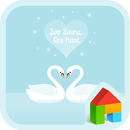 two swans one heart 도돌런처 테마 APK