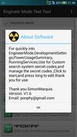 Engineer Mode Test Tool تصوير الشاشة 1