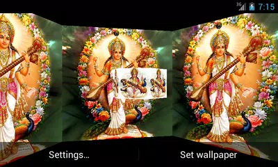 Maa Sarswati 3D Live Wallpaper APK download
