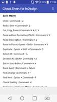 Cheat Sheet for InDesign screenshot 1