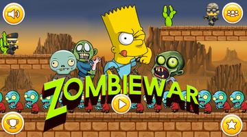 Bart Simpson Hunter vs Zombies Affiche