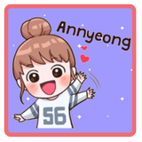Korean Sticker Chat & Photo icône