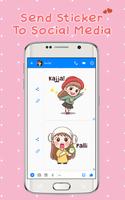 Korean Sticker Chat & Photo capture d'écran 1