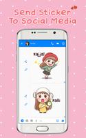 Korean Sticker Chat & Photo スクリーンショット 1